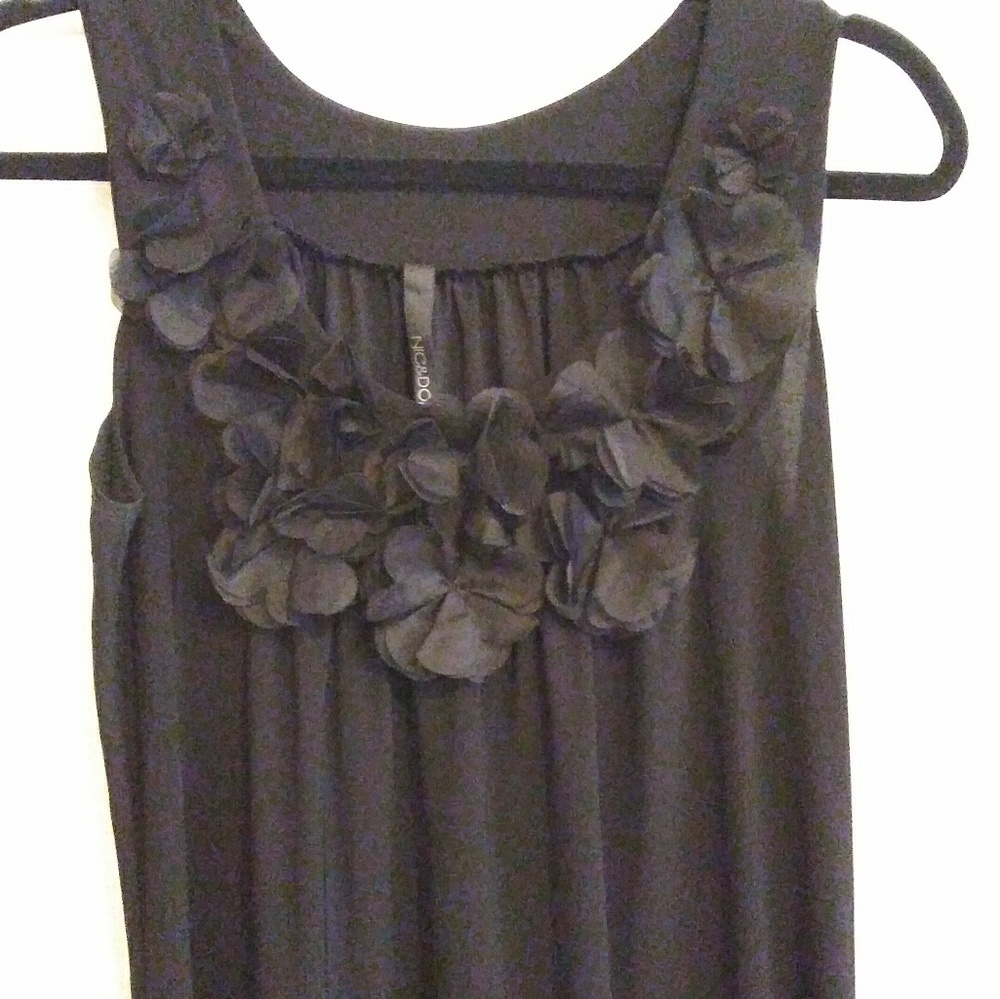 Mic & Dom Little Black Dress Ruffled Front Nwot View 3